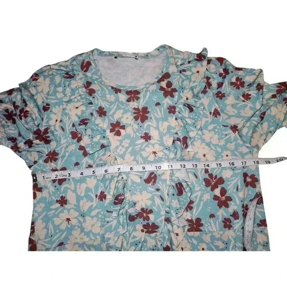 ZARA WOMAN MIDI FLORAL DRESS WITH RUFFLES SZ M Medium PERFECT Condition ADORABLE - Picture 6 of 10
